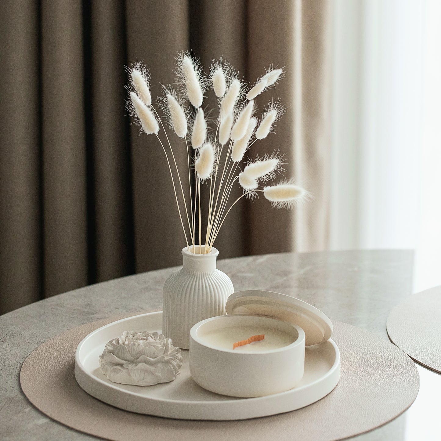 Gypsum Scented candle set for gift and home decor