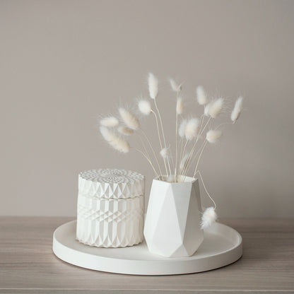 Diamond Shape Vase for Dry Flowers - Flower Pot Home Decor, Housewarming Gift