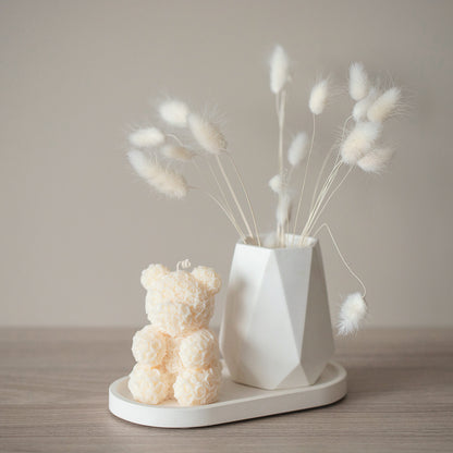 Diamond Shape Vase for Dry Flowers - Flower Pot Home Decor, Housewarming Gift