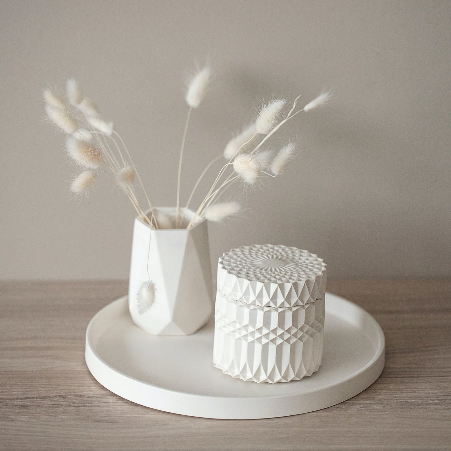 Diamond Shape Vase for Dry Flowers - Flower Pot Home Decor, Housewarming Gift