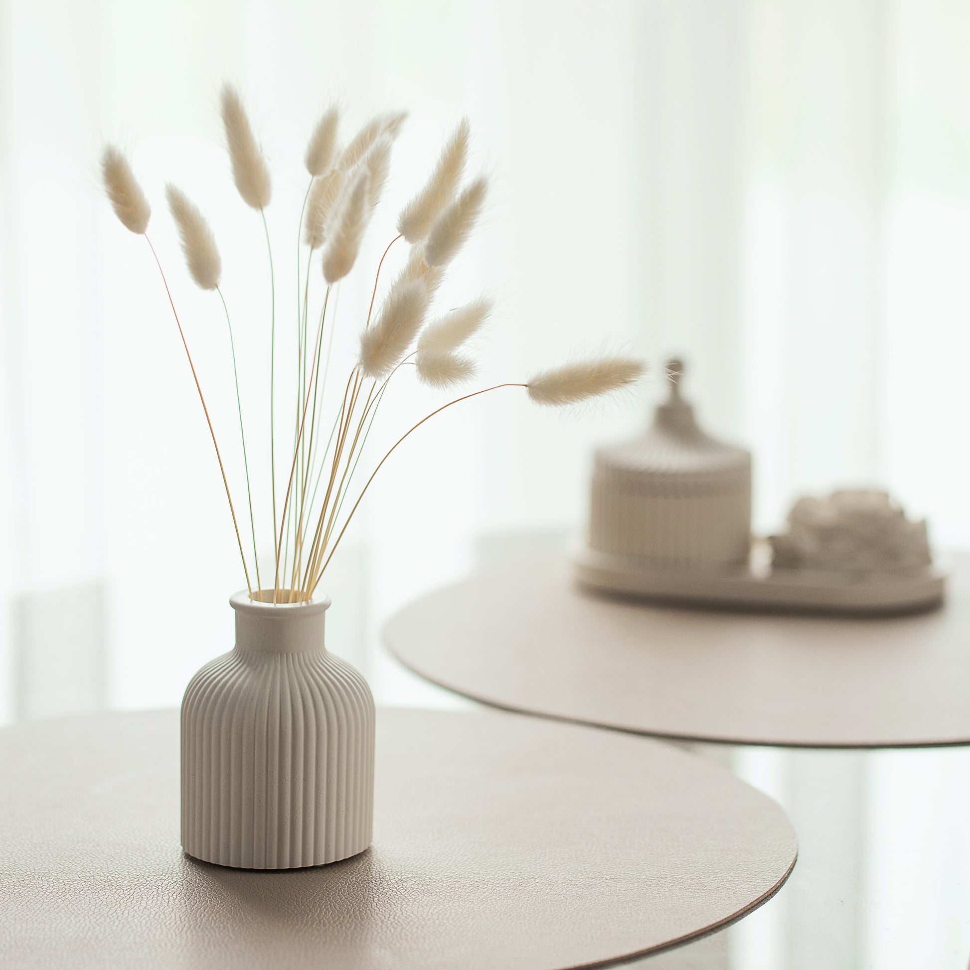 white gypsum vase