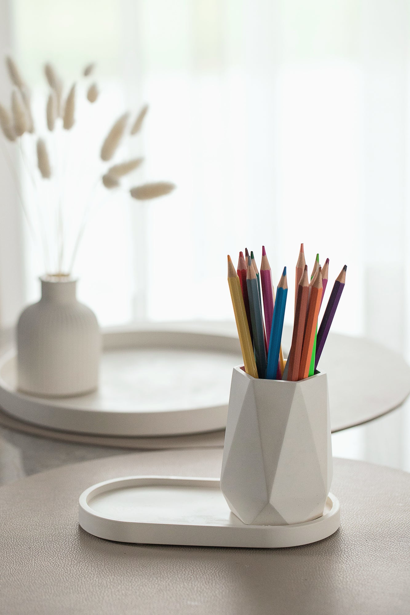 Diamond Shape Vase for Dry Flowers - Flower Pot Home Decor, Housewarming Gift